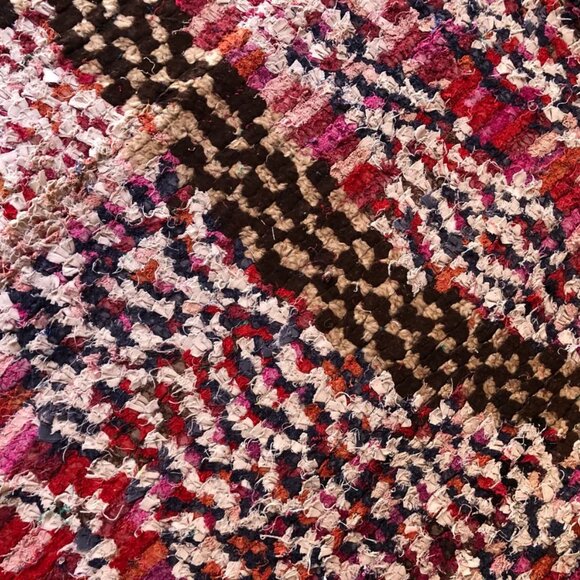 Vibrant Boucherouite Ourika Handmade Moroccan Rug - 8.7 ft x 5.5 ft - Picture 5 of 5